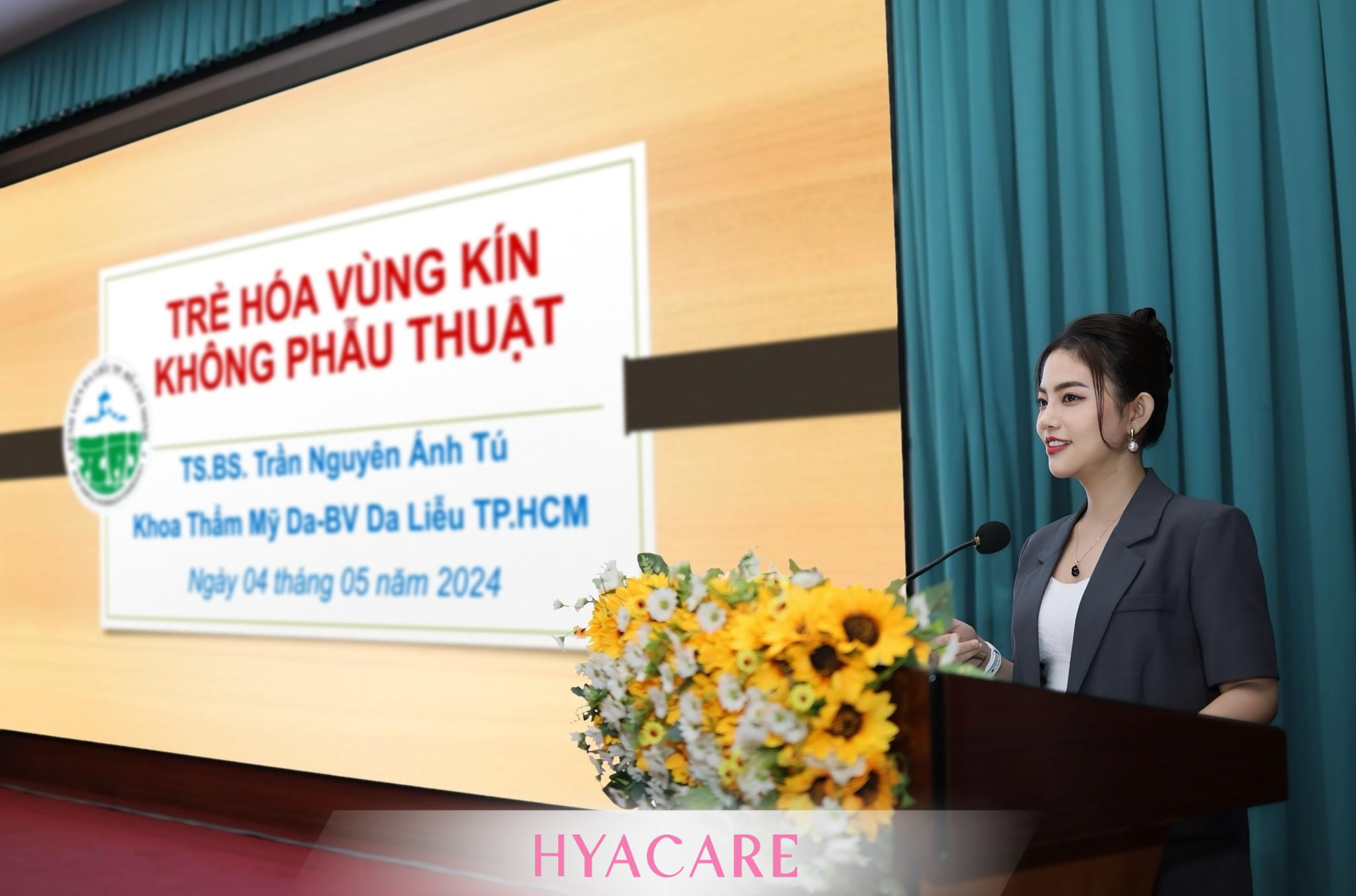 TS.BS Trần Nguyên Ánh Tú - Trưởng khoa Thẩm Mỹ Da Bệnh viện Da Liễu TP. HCM, chia sẻ đề tài “Trẻ hóa vùng kín không phẫu thuật”