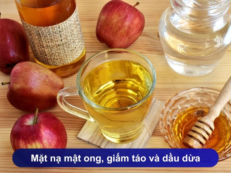 Mặt nạ mật ong, giấm táo và dầu dừa tạo độ bóng cho tóc