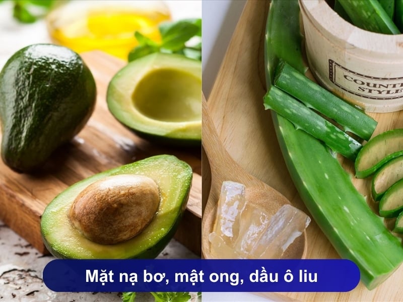 Mặt nạ bơ, mật ong, dầu ô liu cho tóc hư tổn