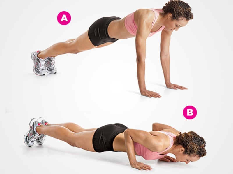 Chống đẩy – Bài tập giảm mỡ vai và cánh tay