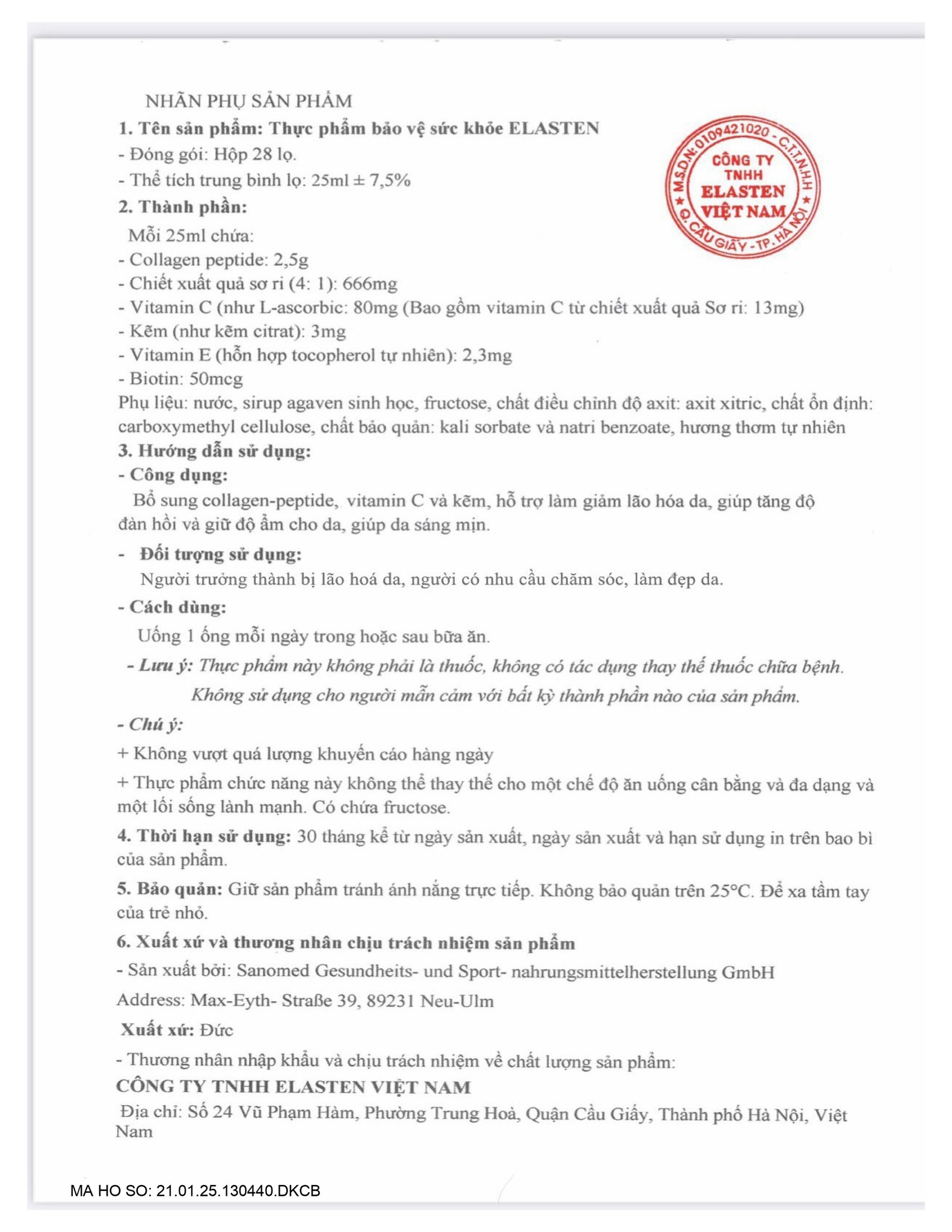 Giấy công bố sản phẩm