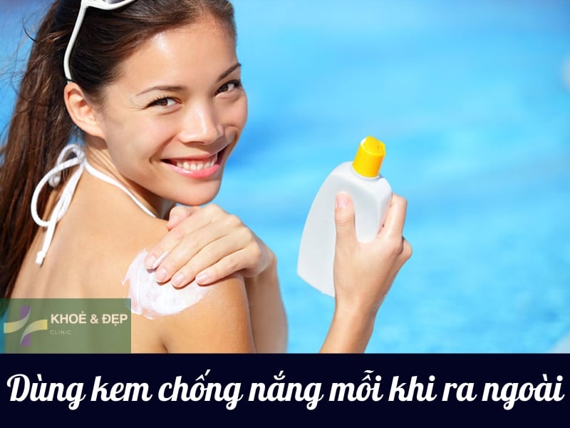 Bảo vệ da khỏi tác động của tia UV bằng kem chống nắng