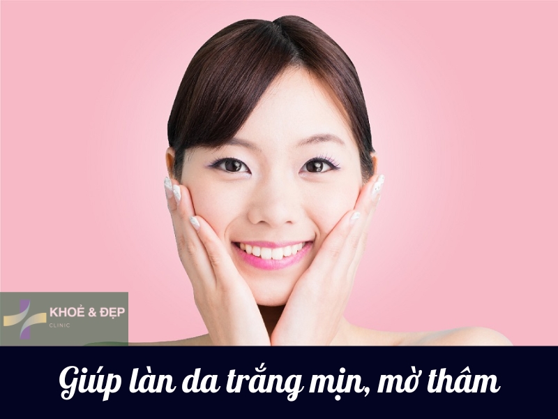 Giúp làn da trắng mịn, mờ thâm