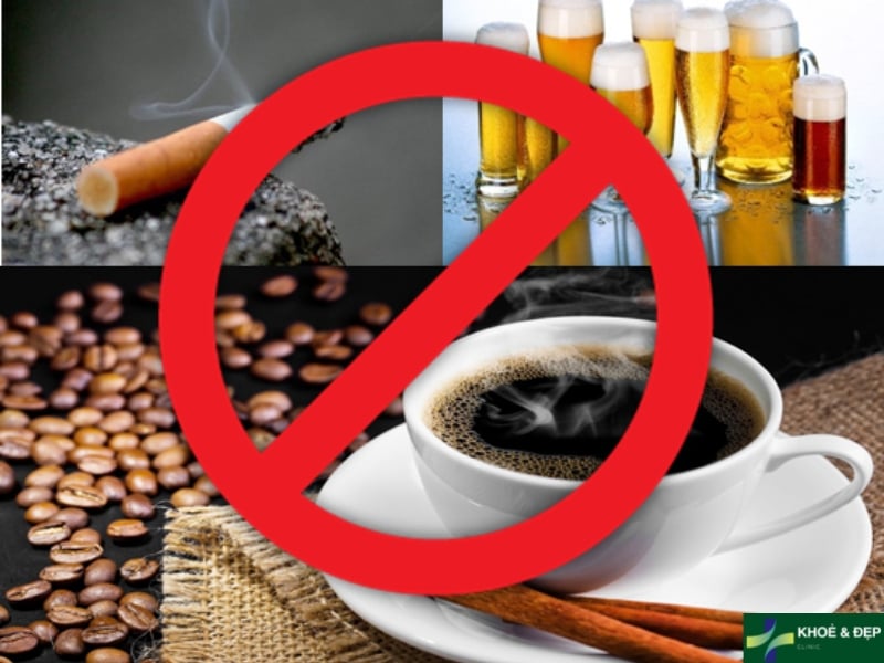 Tránh sử dụng các chất kích thích