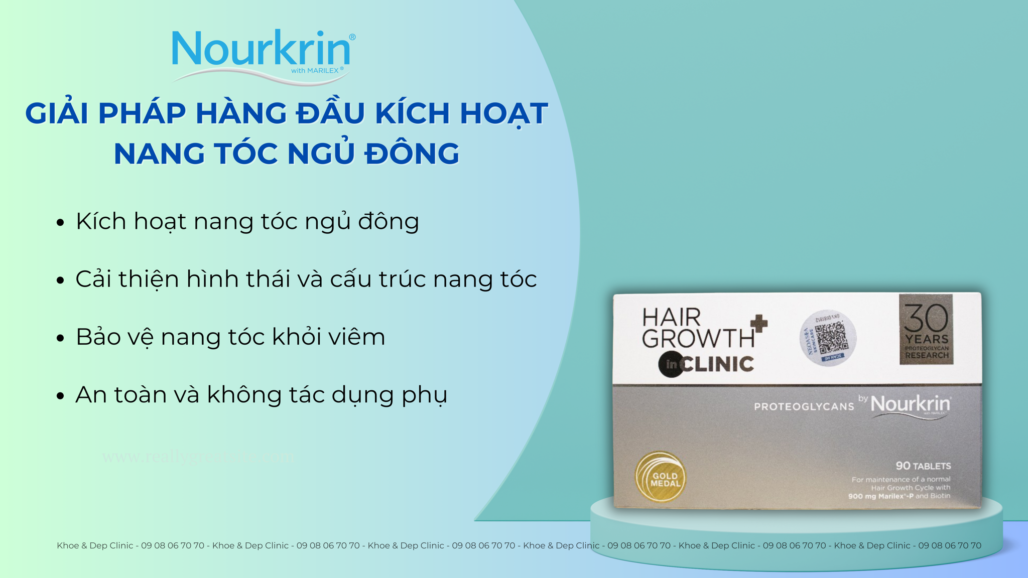 Nourkrin – Giải pháp hàng đầu kích hoạt nang tóc ngủ đông