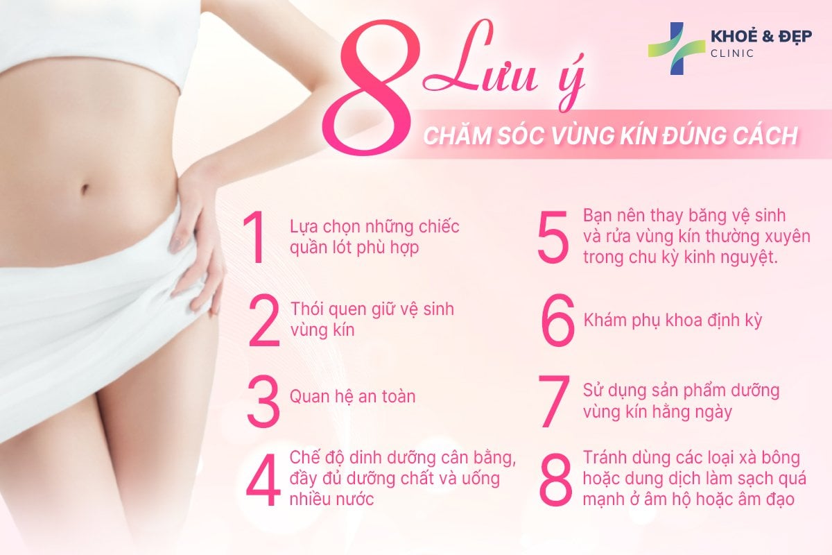Lưu ý trong chăm sóc vùng kín