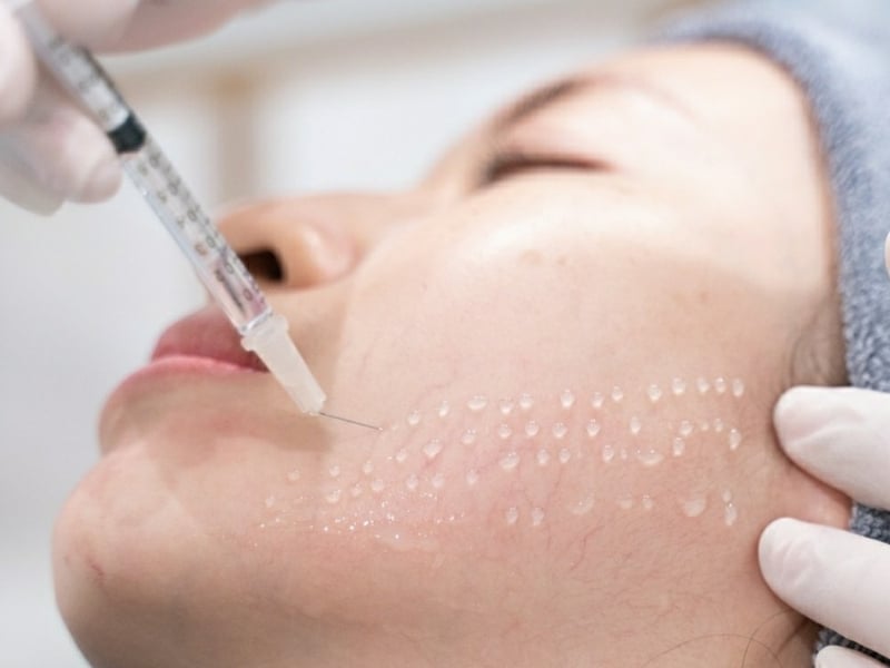 Tiêm để tái tạo da mặt