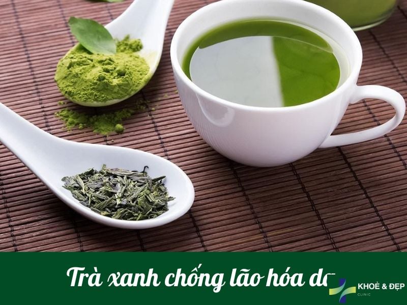 Trà xanh giúp ngừa lão hóa da