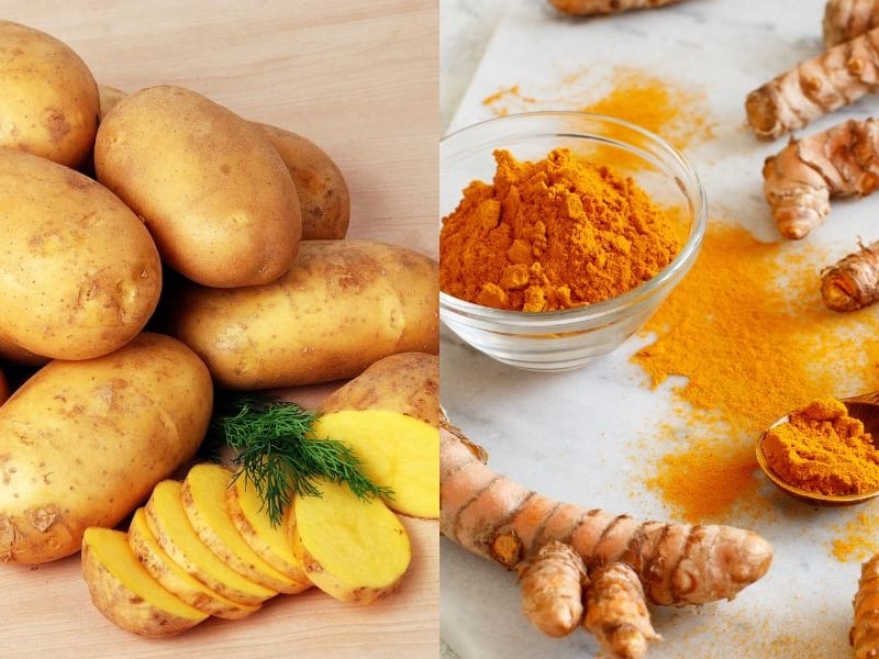 Trị thâm vùng kín từ nước ép khoai tây và nghệ