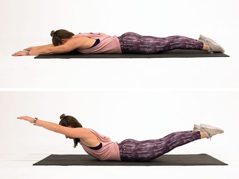 Tư thế Superman – Cách giảm mỡ vai và lưng