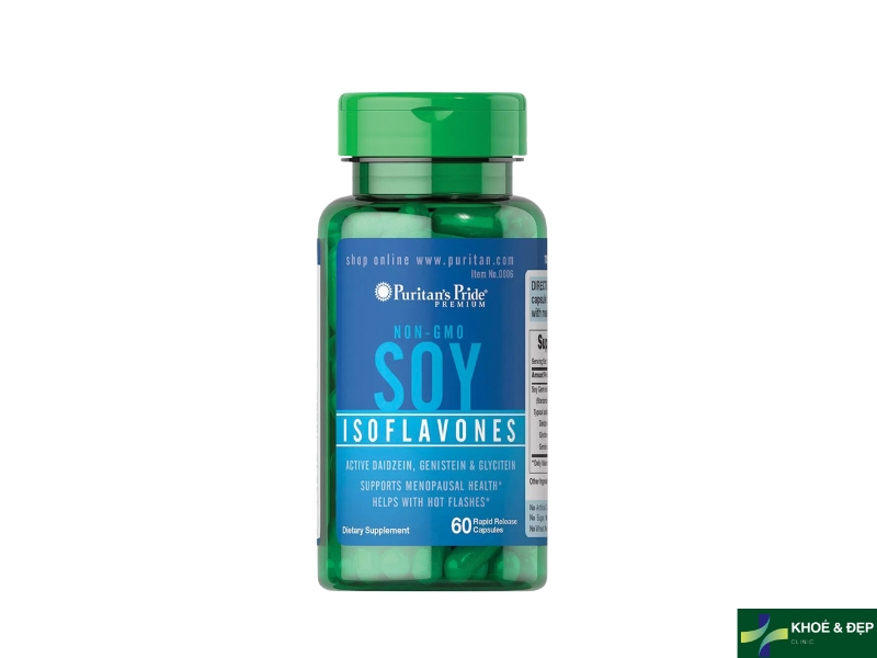 Viên uống chống lão hóa da và làm đẹp da từ tinh chất mầm đậu nành Soy Isoflavones của Puritan’s Pride