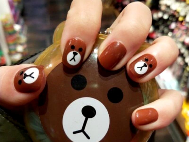 Top 50 mẫu nail Gấu Brown xinh xắn nhất cho phái đẹp