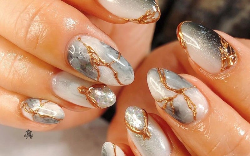 Top 14 mẫu nail loang vân đá đẹp nhất năm 2023