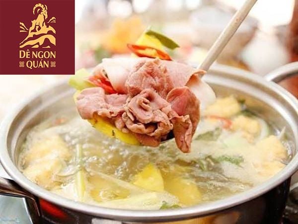 Hình ảnh món lẩu dê nhúng giấm tại dê ngon quán