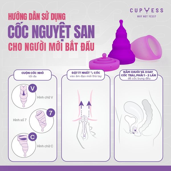 Hướng dẫn sử dụng cốc nguyệt san cho người mới bắt đầu.