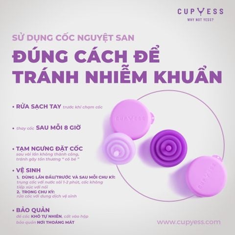 Hướng dẫn sử dụng cốc nguyệt san đúng cách để tránh nhiễm khuẩn