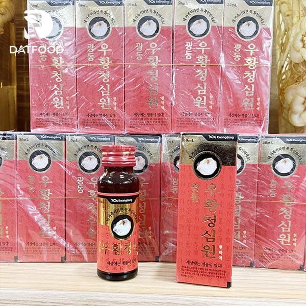 Hình ảnh An cung ngưu Kwangdong Tổ Kén dạng nước hộp 10 chai x 50ml chính hãng