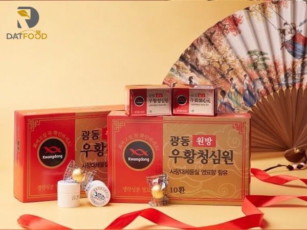 An Cung Ngưu Kwangdong Hàn Quốc hộp vàng đỏ hộp 10 viên chính hãng