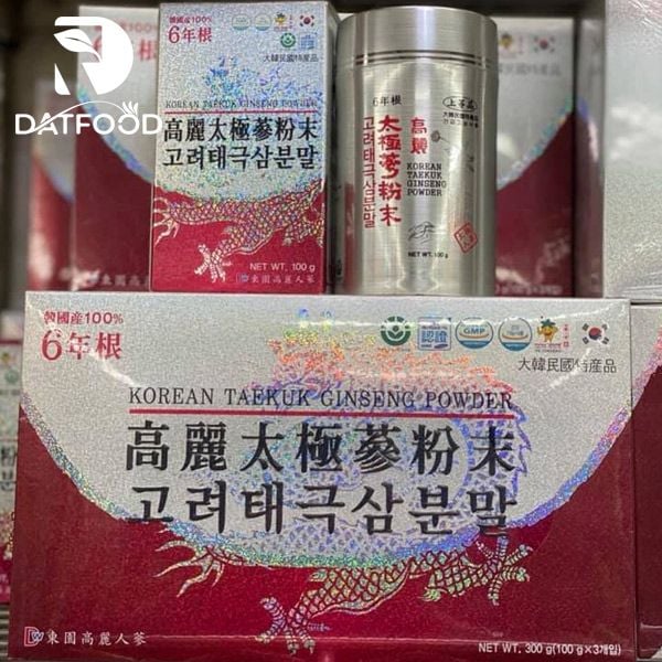 Hình ảnh bột sâm thái cực Dongil hộp 3 lọ * 100g chính hãng Hàn Quốc tại Đạt Food