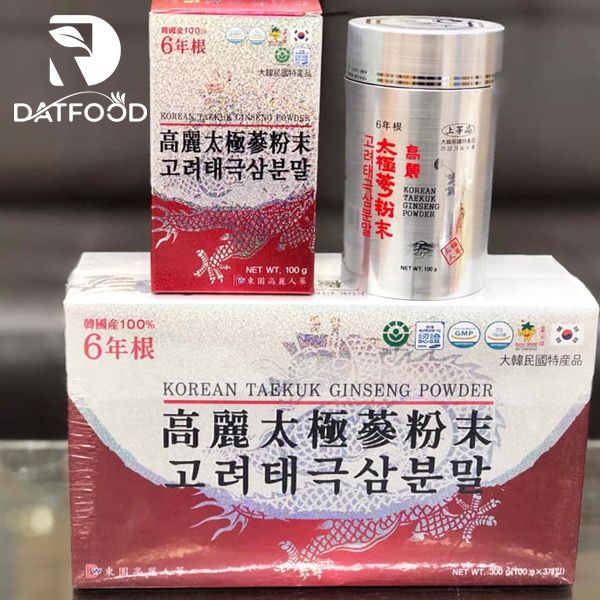 Bột hồng sâm thái cực Dongil hộp 3 lọ * 100g chính hãng Hàn Quốc