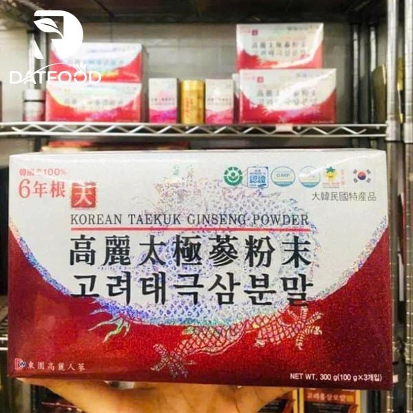 Bột sâm thái cực Dongil hộp 3 lọ * 100g chính hãng Hàn Quốc