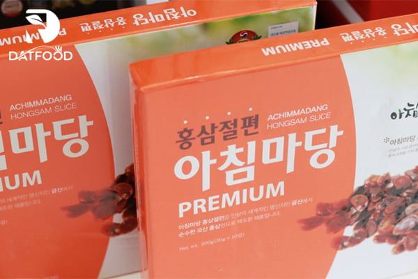 Hình ảnh sản phẩm sâm lát tẩm mật ong Achimmadang hộp 200g chính hãng Hàn Quốc.