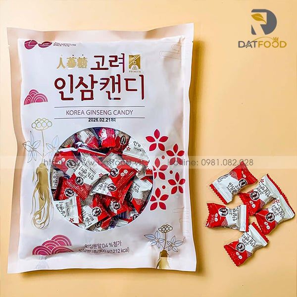 Kẹo hồng sâm Chilsung Hàn Quốc gói 300g