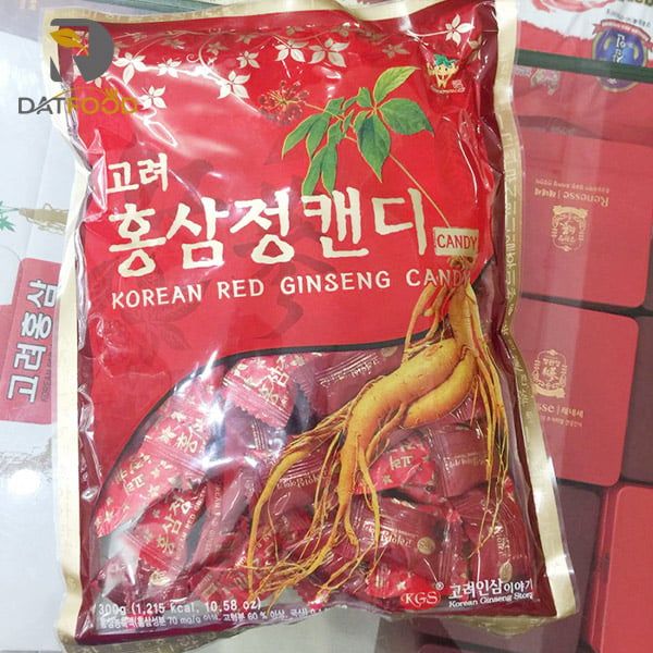 Kẹo hồng sâm KGS gói 300g chính hãng Hàn Quốc.