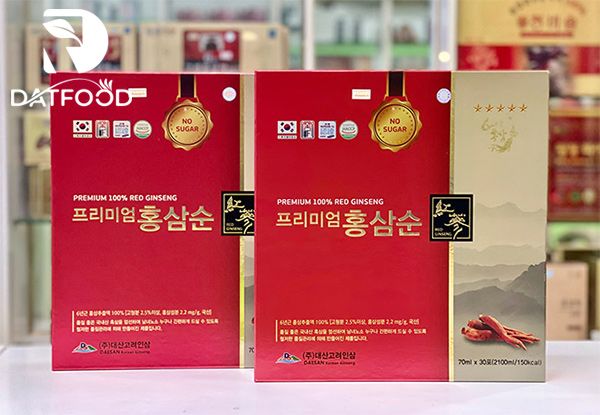 Nước hồng sâm không đường Daesan hộp 30 gói * 70ml chính hãng Hàn Quốc