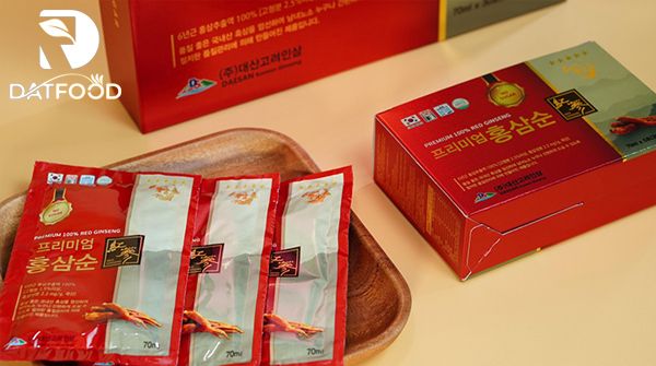Hình ảnh nước hồng sâm không đường Daesan hộp 30 gói * 70ml chính hãng Hàn Quốc