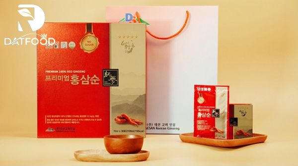 Nước hồng sâm không đường Daesan chính hãng Hàn Quốc hộp 30 gói * 70ml