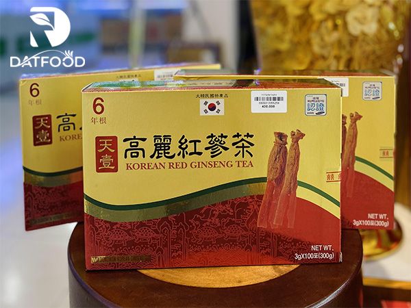 Hình ảnh trà hồng sâm Dongwon hộp 100 gói * 3g chính hãng Hàn Quốc tại Đạt Food