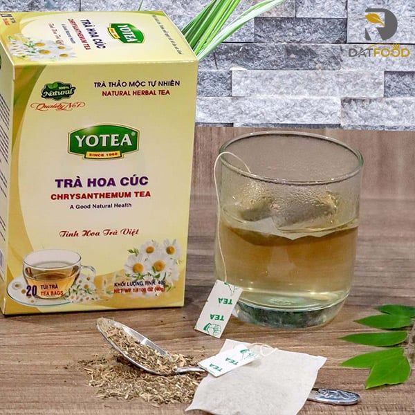 Hình ảnh sản phẩm trà túi lọc hoa cúc Yotea hộp 40g chính hãng tại Đạt Food.