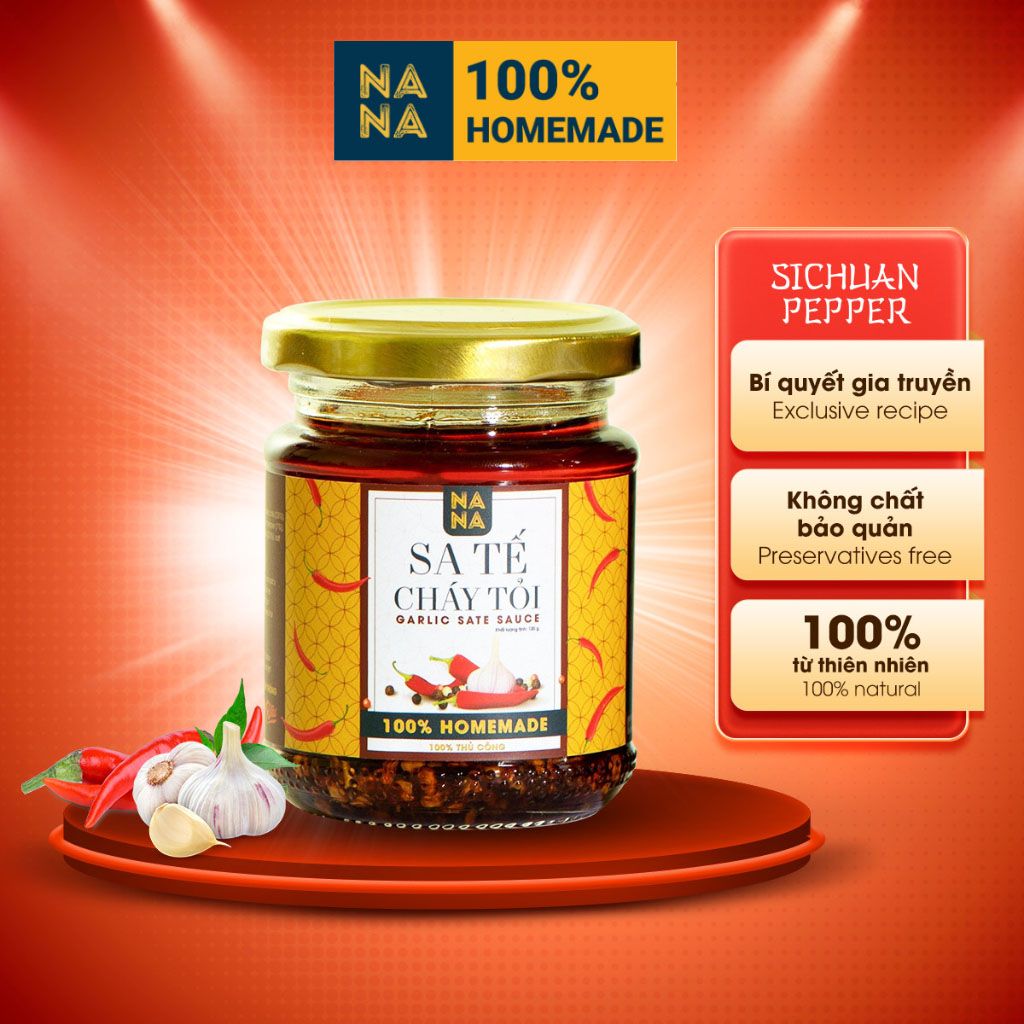 Sa tế cháy tỏi - cay the tiêu tứ xuyên Nanafoods -100% homemade