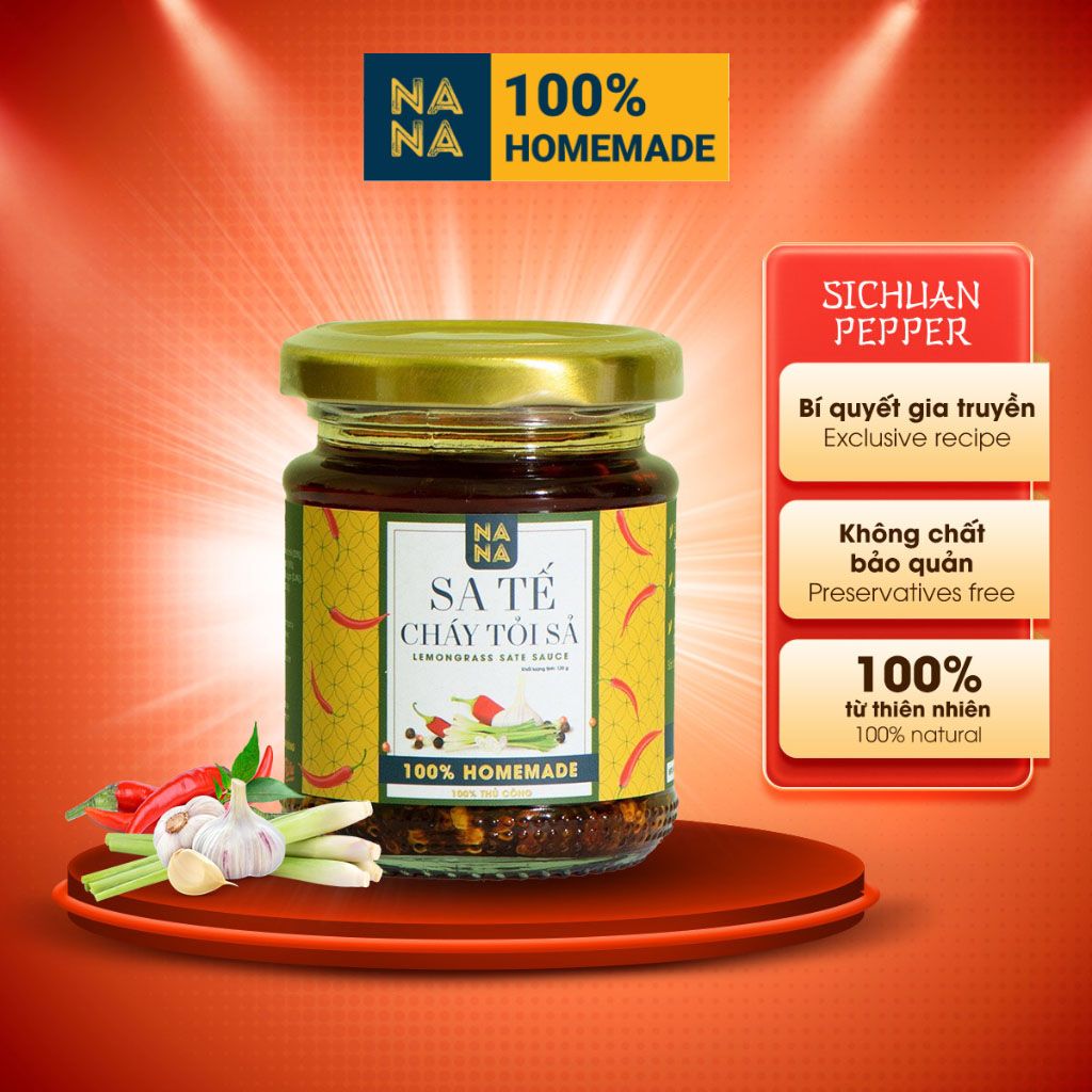Sa tế cháy tỏi sả - cay the tiêu tứ xuyên Nanafoods - 100% homemade