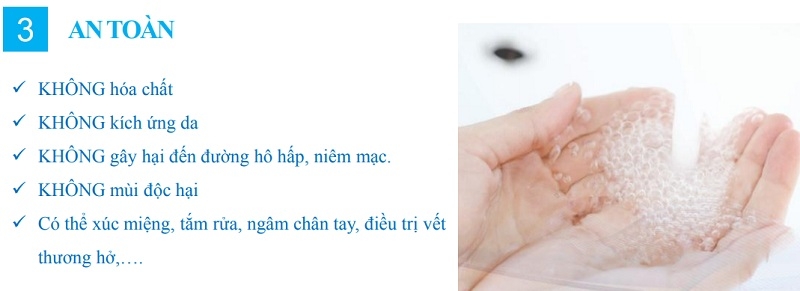 Các tiêu chí của nước khử khuẩn NaOClean