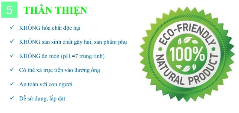 Các tiêu chí của nước khử khuẩn NaOClean