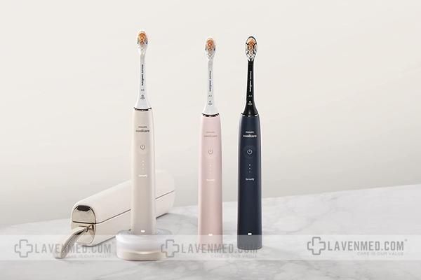 Bàn chải đánh răng điện Philips Sonicare 9900 Prestige với công nghệ SenseIQ là bàn chải đánh răng điện tiên tiến nhất với 3 màu được yêu thích