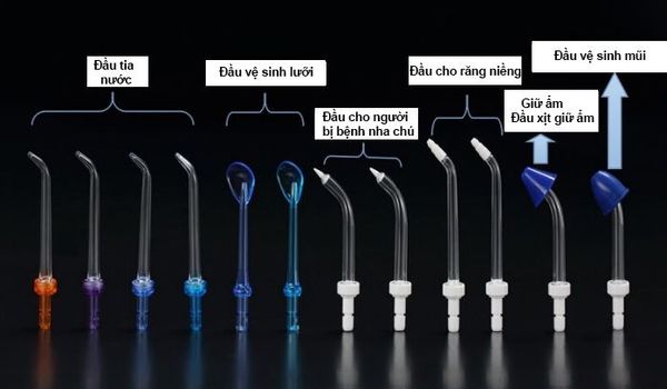 Bộ Đầu Tăm Được Trang Bị Đầy Đủ
