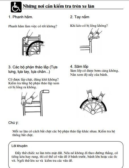 Bạn cần nắm rõ những kiến thức sử dụng xe lăn tay để đảm bảo an toàn cho người thân