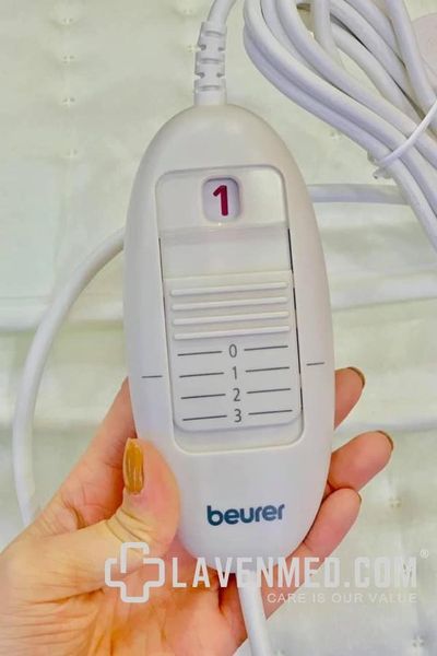 Đệm sưởi điện Beurer TS19 có 3 mức cường độ nhiệt để bạn lựa chọn cho phù hợp