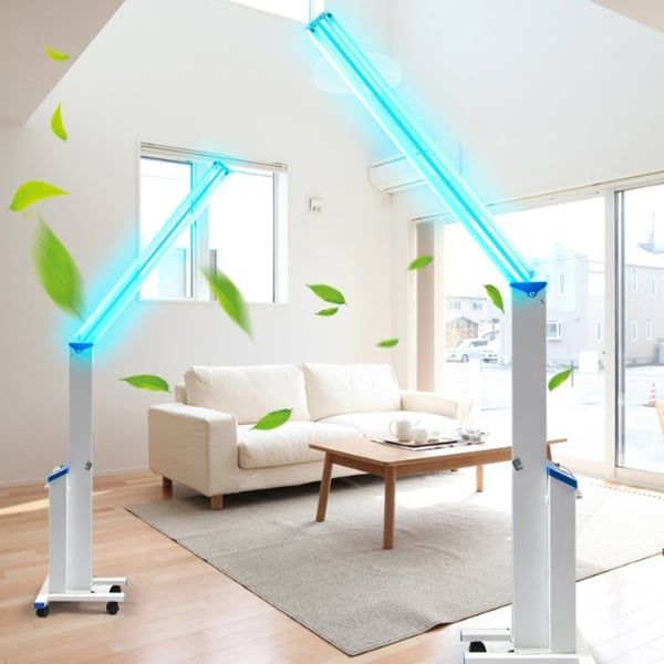 Đèn chiếu tia cực tím di động có hẹn giờ có kèm 2 bóng dài 90cm, có chức năng chiếu tia UV diệt khuẩn chuyên dùng cho phòng khám, bệnh viện