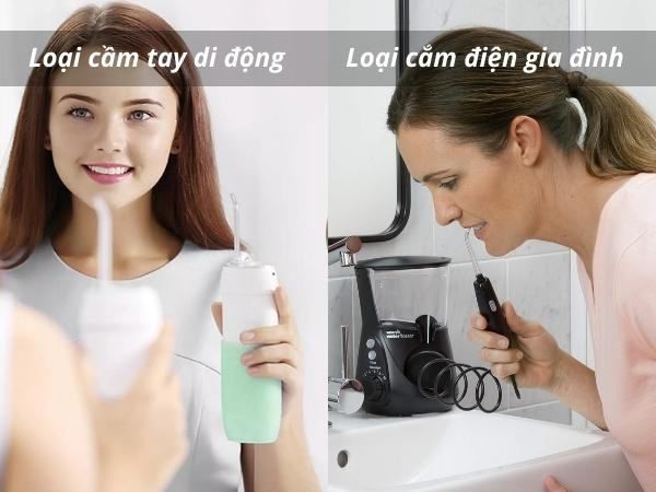 Mẫu máy tăm nước cầm tay Lachen mini và máy tăm nước gia đình Waterpik