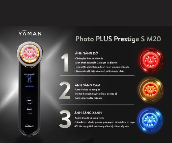 Máy chăm sóc da mặt Yaman Photo Plus Prestige S M20 với công nghệ đèn Led chăm sóc da