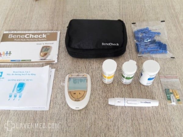 Máy đo đường huyết 3 trong 1 Benecheck Plus giúp người bệnh tầm soát nhiều chỉ số ngay tại nhà một cách dễ dàng