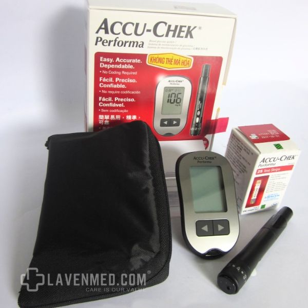 Máy đo đường huyết Accu Chek Performa có chức năng cài đặt thông báo nhắc đo đường huyết 4 lần/ 1 ngày.