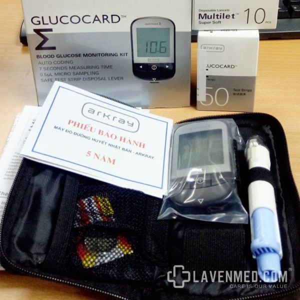 Máy đo đường huyết Arkray Glucocard S Thiết kế nhỏ gọn, thao tác dễ dàng