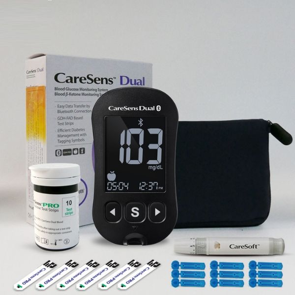 Máy đo đường huyết CareSens Dual thiết kế nhỏ gọn, đơn giản dễ sử dụng, độ chính xác cao lên tới 99.7%