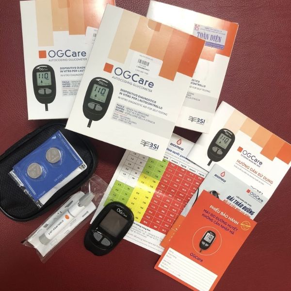 Máy đo đường huyết Ogcare Bảo hành trọn đời