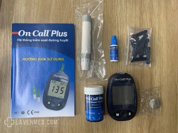 Trọn bộ Máy đo đường huyết On Call Plus